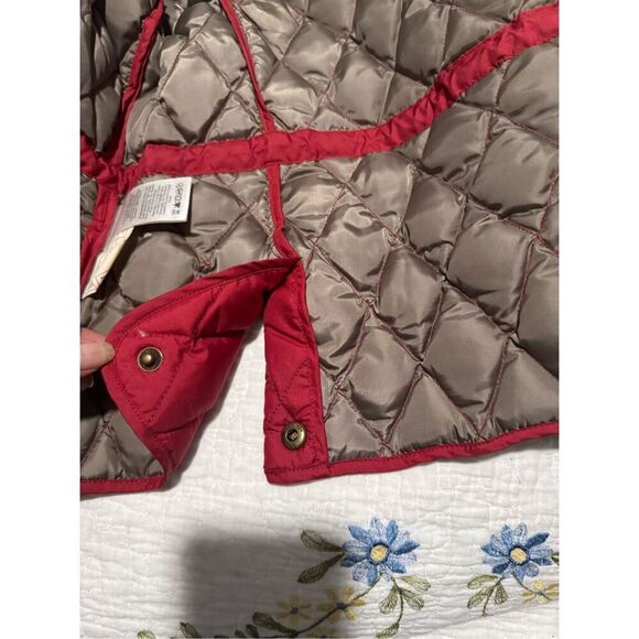 Eddie Bauer Red quilted puffer Goose Down Jacket - Picture 4 of 13